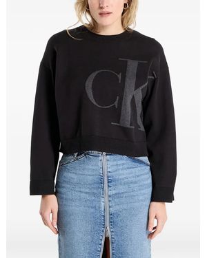 Calvin Klein Sweat À Logo Imprimé - Black