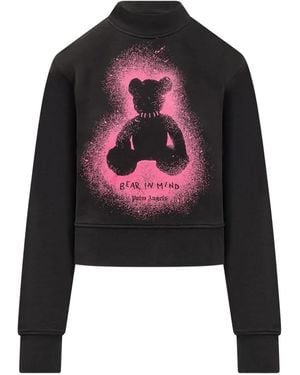 Palm Angels Spray Bear Jumper - Black