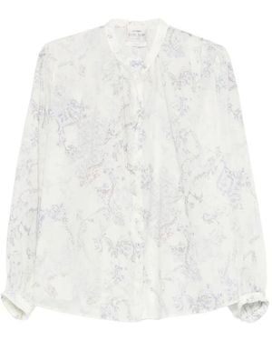 forte_forte Printed Cotton Shirt - White