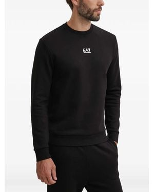 EA7 Logo-Print Tracksuit - Black