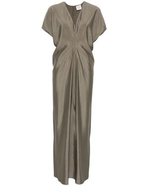 Alysi Robe Longue À Col V - Natural