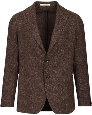 Tagliatore Montecarlo Long-Sleeves Blazer - Brown