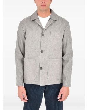 Drumohr パッチポケット オーバーシャツ - グレー