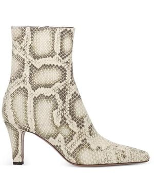 Paris Texas Snakeskin Boots - Bianco