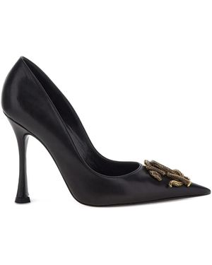 Roberto Cavalli Mirror Snake パンプス - ブラック
