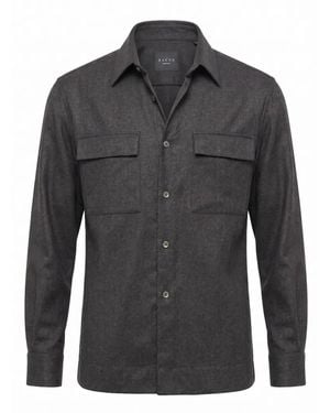 Xacus Button-Up Chest-Pocket Shirt - Gray