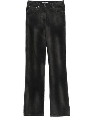 Prada Washed Corduroy Trousers - Black