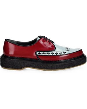 Adieu Woven-Detail Derby Shoes - Red