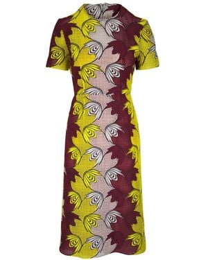 Marni Floral-Print Midi Dress - White