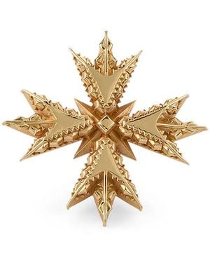 Emanuele Bicocchi Crest-Plated Brooch - Metallic