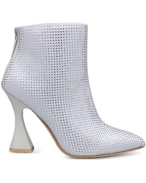 Kat Maconie Bottines À Ornements En Cristal - White