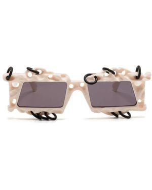 Kuboraum Lunettes De Soleil X20 À Monture Géométrique - Rose