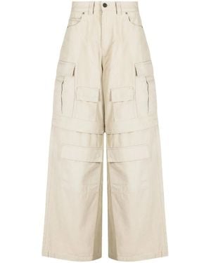 Ambush Wide-Leg Cargo Trousers - Natural