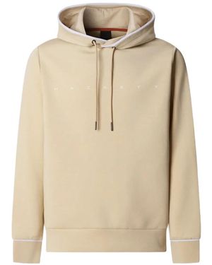 Hackett Club Logo-Print Drawstring Hoodie - Natural