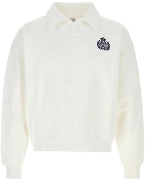 Sporty & Rich Logo-Embroidered Cotton Polo Shirt - White