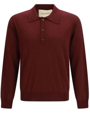 Valentino Garavani Wool Polo Shirt - Red
