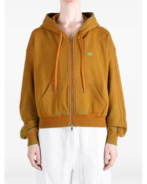 DIESEL Faded-Effect Zip-Up Hoodie - Yellow