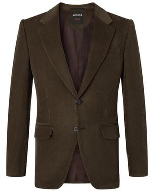 ZEGNA Dark- Royal Cord Jacket - Brown