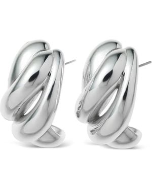 Roxanne Assoulin Pendientes de aro con diseño de espiral - Blanco
