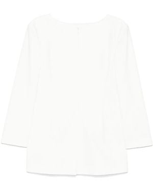 Amomento Boat-Neck Blouse - White