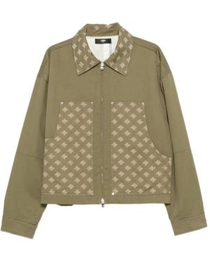 Amiri Monogram-Pattern Paneled Jacket - Green