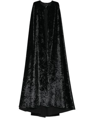 CHRISTIAN BOARO Crushed-Velvet Cape - Black