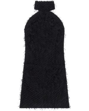 Courreges Fringed Halter Neck Dress - Black