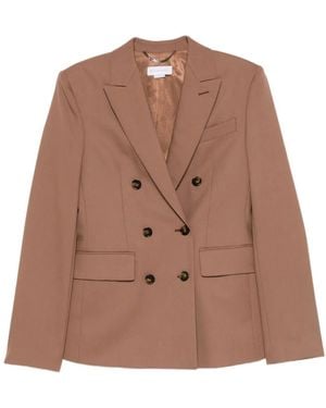Stella McCartney Double-Breasted Wool Blazer - Brown