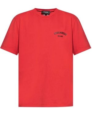 DSquared² Logo-Print T-Shirt - Red