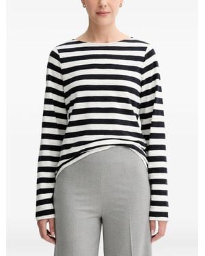 Marc O' Polo Striped Long-Sleeve T-Shirt - White