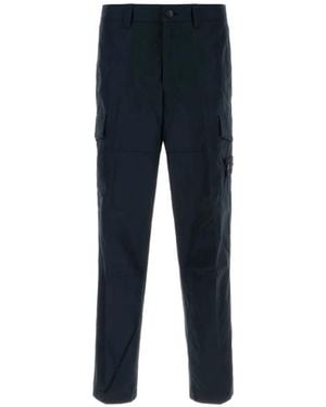Stone Island Logo-Patch Cargo Trousers - Blue