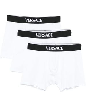 Versace Logo-Waistband Boxers (Pack Of Three) - White