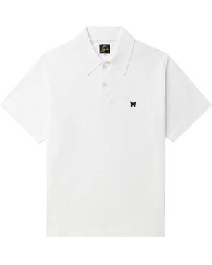 Needles Logo-Embroidered Polo Shirt - White