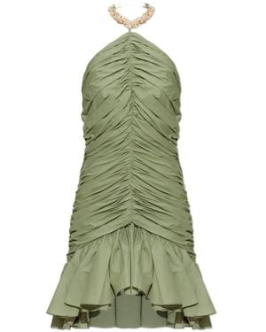 Balmain Draped Mini Dress - Green