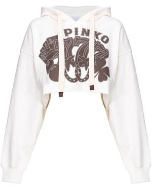Pinko Y2k Cards クロップド パーカー - ホワイト