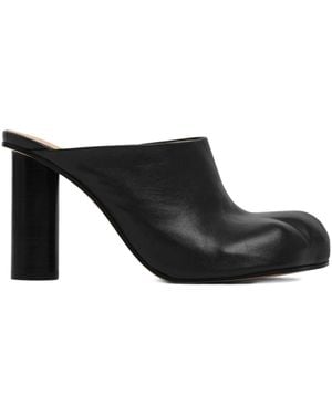 JW Anderson Leather Heeled Mules - Black