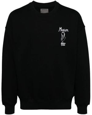 Musium Div. Bestickter Pullover - Schwarz