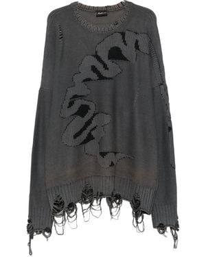 MADFRENZY Cortex Distressed Sweater - グレー