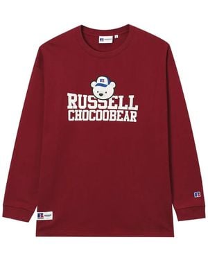 Chocoolate Graphic-Print Long-Sleeve T-Shirt - Red