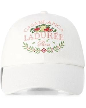 CASABLANCA Ladurée X Embroidered Cap - White