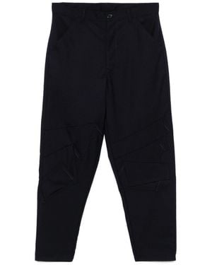 Comme des Garçons Wool Twill Draped Trousers - Blue