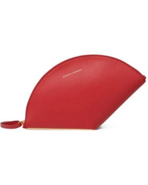 Carolina Herrera Consuelo Leather Clutch - Red