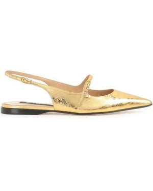 Sergio Rossi Godiva Ballerina Shoes - Metallic
