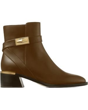Jimmy Choo 45Mm Diantha Ankle Boots - Brown