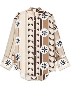 Loewe Printed Silk Shirt - Natural