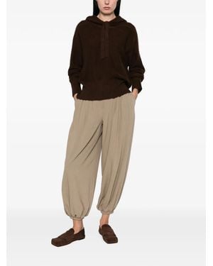 EMERSON RENALDI Gerippter Hoodie - Natur