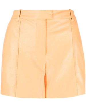 Stand Studio Kirsty Faux-Leather Shorts - Orange