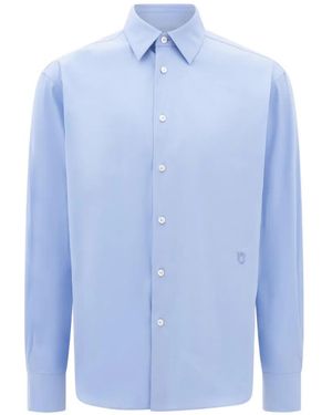 Ferragamo Shirt With Micro Print - Blue
