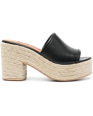 Moschino Leather Espadrilles - Natural