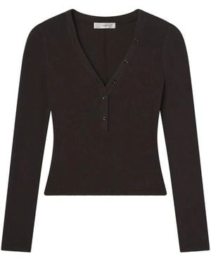 FRAME Ribbed Top - Black